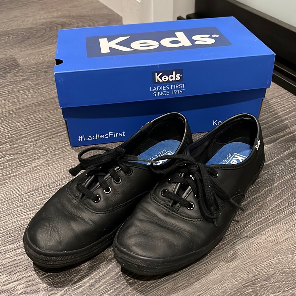 Keds Champion leather sneakers black size 5